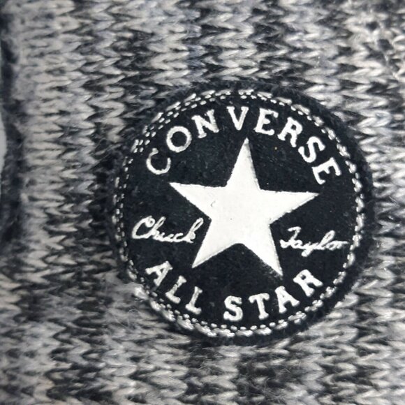 Converse High Hi Top Sneakers Shoes Gray Black Space Dye Knit Womens 6 Mens 4 - Picture 12 of 12